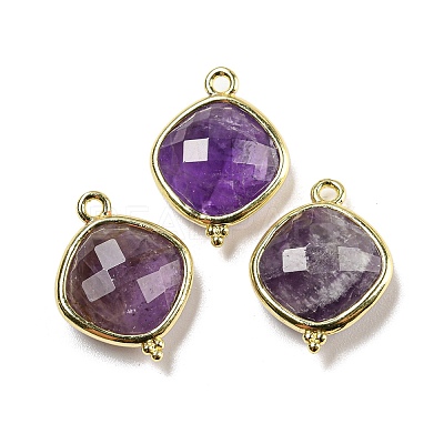 Natural Amethyst Pendants G-M431-12G-01-1
