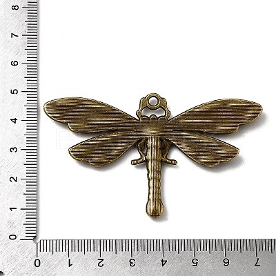 Tibetan Style Alloy Dragonfly Pendant Rhinestone Settings X-TIBEP-922-AB-FF-1