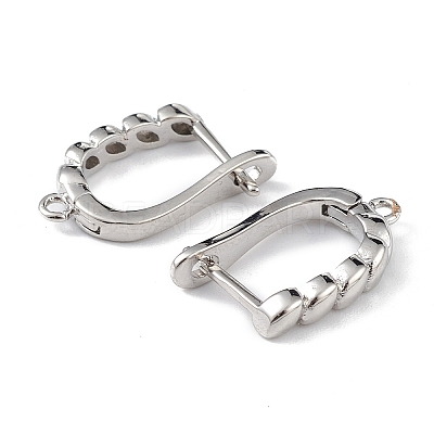 Brass Hoop Earring Findings ZIRC-L097-057P-1