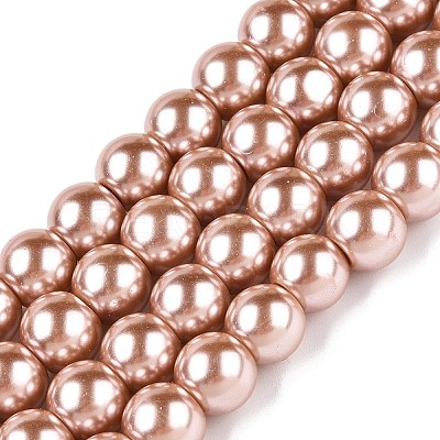 Baking Paint Glass Pearl Round Bead Strands X-HY-Q003-10mm-11-1