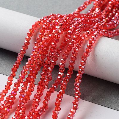 Electroplate Glass Beads Strands EGLA-R048-2mm-03-1