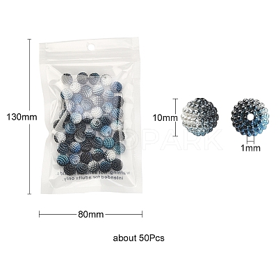 50Pcs Imitation Pearl Acrylic Beads OACR-YW0001-11J-1