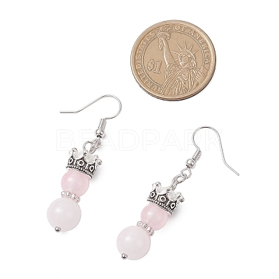 Baking Paint Imitation Jade Glass Dangle Earrings EJEW-JE06619-03-1
