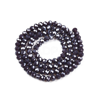 Electroplate Glass Beads Strands EGLA-A044-P4mm-A11-1