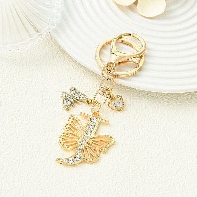 Alloy Rhinestone & Iron Keychain KEYC-YW00279-05-1
