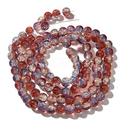 Crackle Glass Beads Strands CCG-C002-8mm-11-1