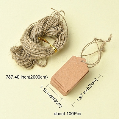 Kraft Paper Gift Tags AJEW-FS0001-15-1