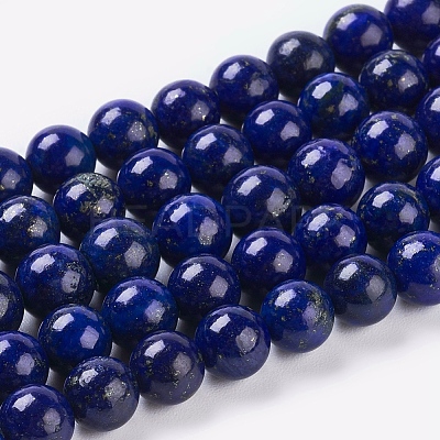 Natural Lapis Lazuli Beads Strands X-G-G087-6mm-1