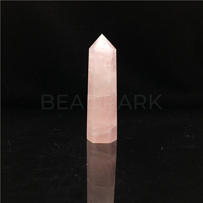 Point Tower Natural Rose Quartz Home Display Decoration PW23030651350-1