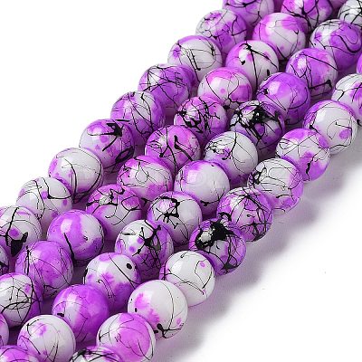 Drawbench & Baking Paint Glass Beads Strands GLAA-S176-11-1
