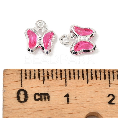 Brass Glass Charms KK-R216-19S-09-1