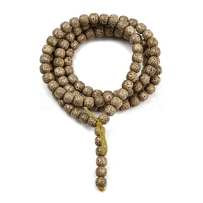 Natural Rudraksha Bodhi Seed Beads Strand WOOD-B010-A03-8x9mm-1