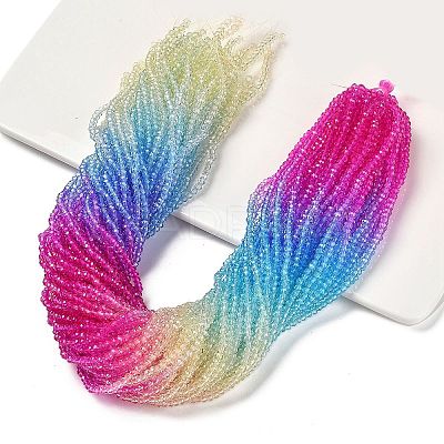 Transparent Painted Glass Beads Strands LS-DGLA-A034-T2mm-A14-1
