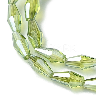 Transparent Electroplate Glass Beads Strands GLAA-K064-05A-PL04-1