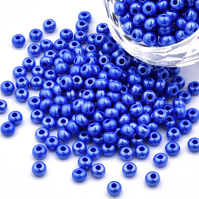 6/0 Czech Opaque Glass Seed Beads SEED-N004-003D-25-1