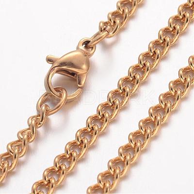 Ion Plating(IP) 304 Stainless Steel Necklace MAK-K004-12G-1