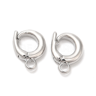 Brass Twister Clasps KK-K333-32P-1