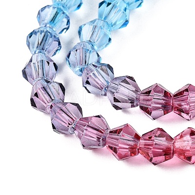 Gradient Color Baking Paint Glass Bead Strands X1-DGLA-A039-T4mm-A017-1