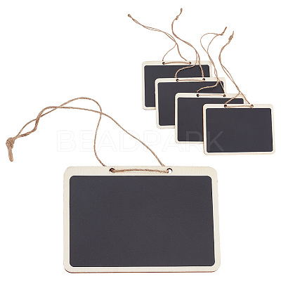 10Pcs Mini Wooden Hanging Chalkboard HJEW-DR0001-04-1