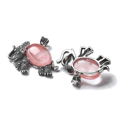 Cherry Quartz Glass Pendant G-H083-02AS-10-1