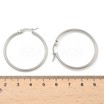 Tarnish Resistant 304 Stainless Steel Hoop Earrings EJEW-F105-08P-1