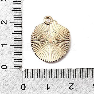 Sequins Alloy Red Enamel Pendants ENAM-I065-01KCG-02-1