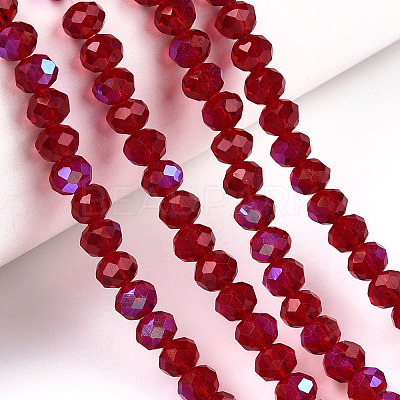 Electroplate Glass Beads Strands X1-EGLA-A034-T8mm-L20-1