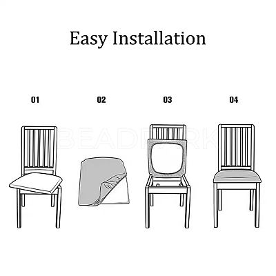 Polyester Dustproof Chair Cover FIND-WH0125-07A-1