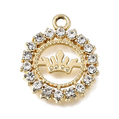 UV Plating Alloy Crystal Rhinestone Pendants RB-CBAD37D-08G-1
