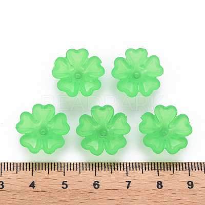 Transparent Frosted Acrylic Bead Caps MACR-S371-04A-734-1