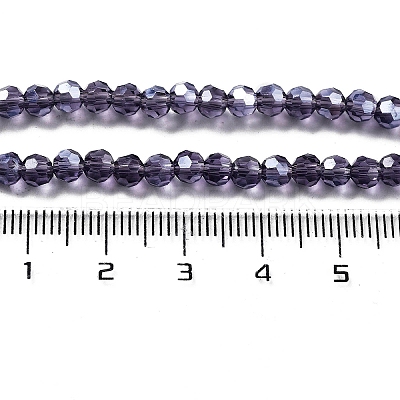 Electroplate Transparent Glass Beads Strands LS-EGLA-A035-T4mm-A15-1