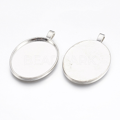 Alloy Pendant Cabochon Settings LS-PALLOY-2422-P-FF-1