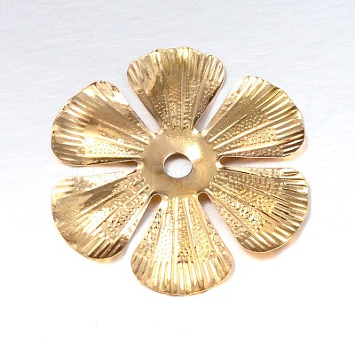 6-Petal Flower Iron Bead Caps IFIN-N3296-03-1