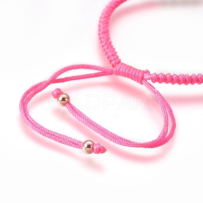Nylon Cord Braided Bead Bracelets Making BJEW-F360-FRG11-1
