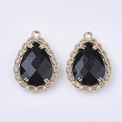 Transparent Glass Pendants GLAA-T007-08A-1