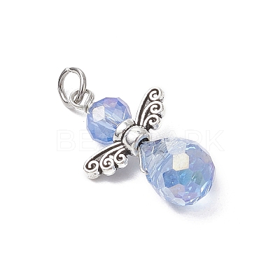 Electroplate Glass Pendants PALLOY-JF03508-02-1