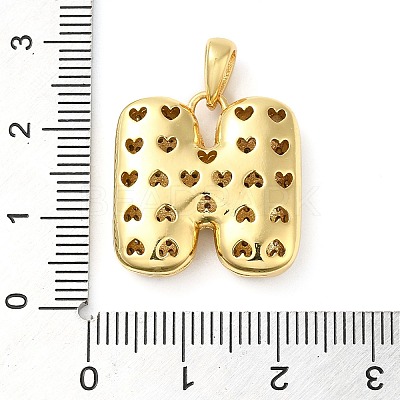 Brass Micro Pave Cubic Zirconia Pendants KK-E061-03G-08-1
