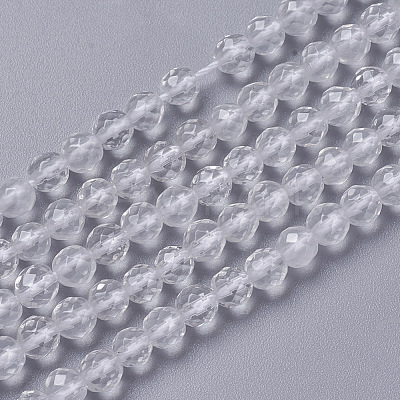 Natural Quartz Crystal Beads Strands G-F596-44-3mm-1