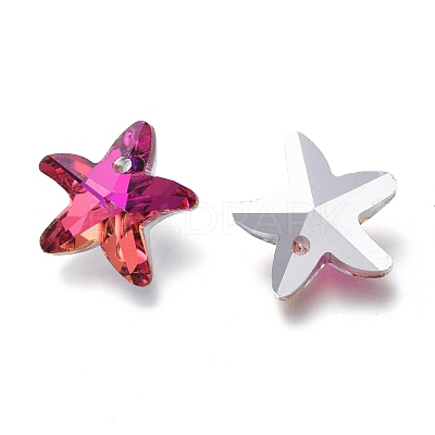 Electroplate Glass Charms GLAA-H101-B-01-1