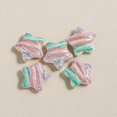 15Pcs Printed Resin Beads RESI-CJC0006-036G-1
