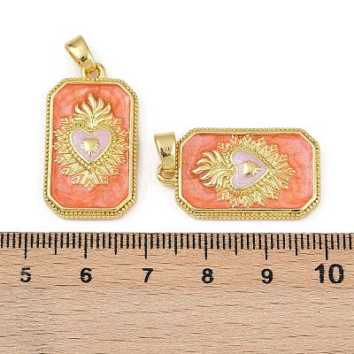 Brass Enamel Pendants KK-L190-008G-01-1