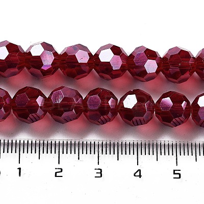 Electroplate Transparent Glass Beads Strands X-EGLA-A035-T10mm-A07-1