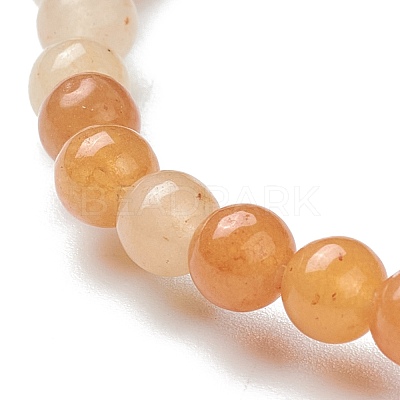 Natural Red Aventurine Beaded Stretch Bracelets BJEW-A117-A-24-1