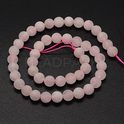 Natural Rose Quartz Beads Strands G-D670-6mm-1