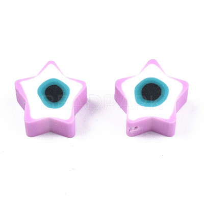 Handmade Polymer Clay Beads CLAY-T019-09F-1