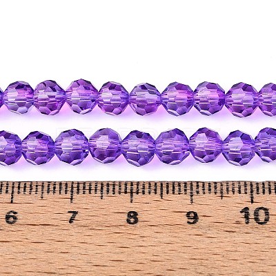 Baking Paint Transparent Glass Beads Strands DGLA-A035-T6mm-A11-1