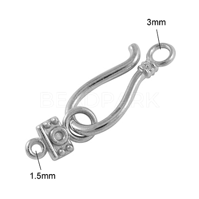 Alloy Hook Clasps X-PALLOY-2781-AS-FF-1