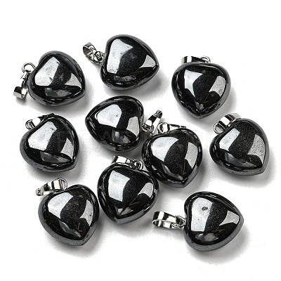 Natural Black Stone Pendants G-I311-A19-P-1