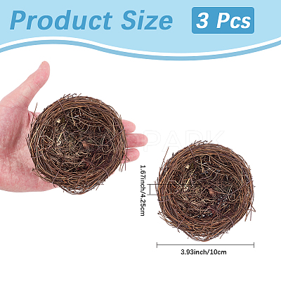 Jute Twine Imitation Bird's-nest AJEW-WH20121-14C-1