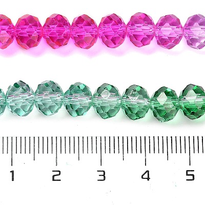 Transparent Painted Glass Beads Strands DGLA-A034-T6mm-A03-1